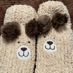 Adorable pair of warm polar bear socks